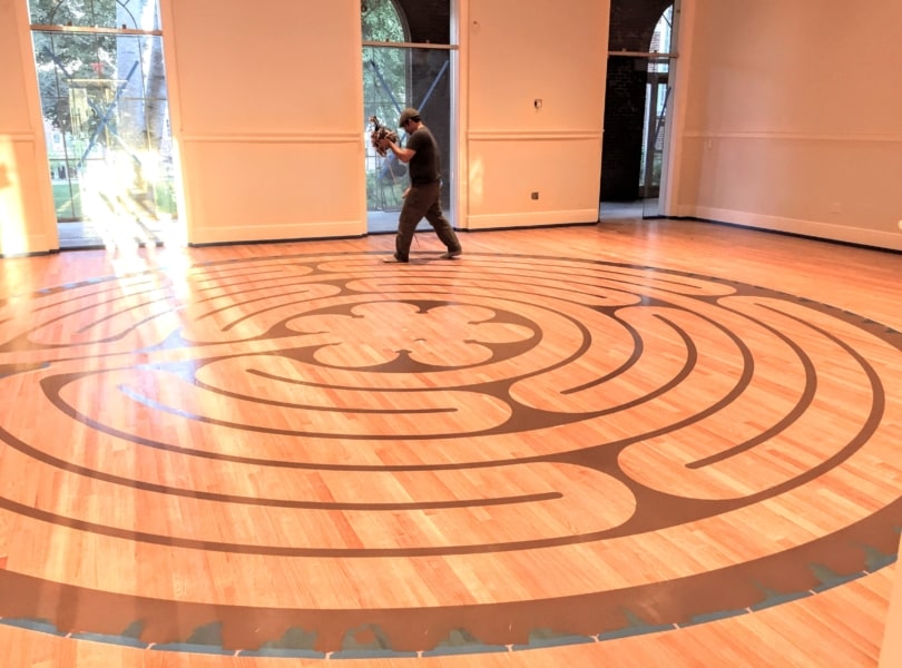 Labyrinth in the chapel